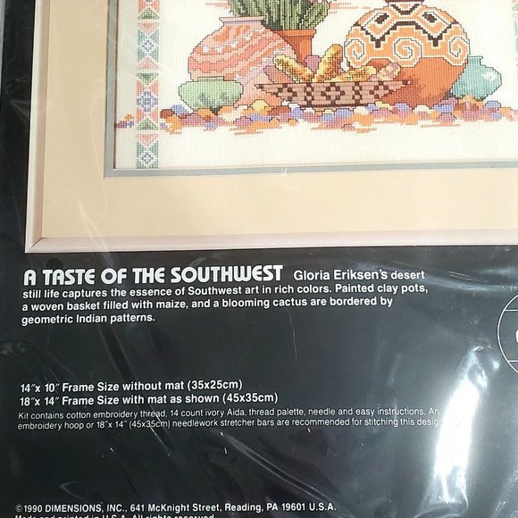 Dimensions A Taste Of The Southwest Counted Cross Stitch Kit 3687 New 14x10" - Picture 2 of 5